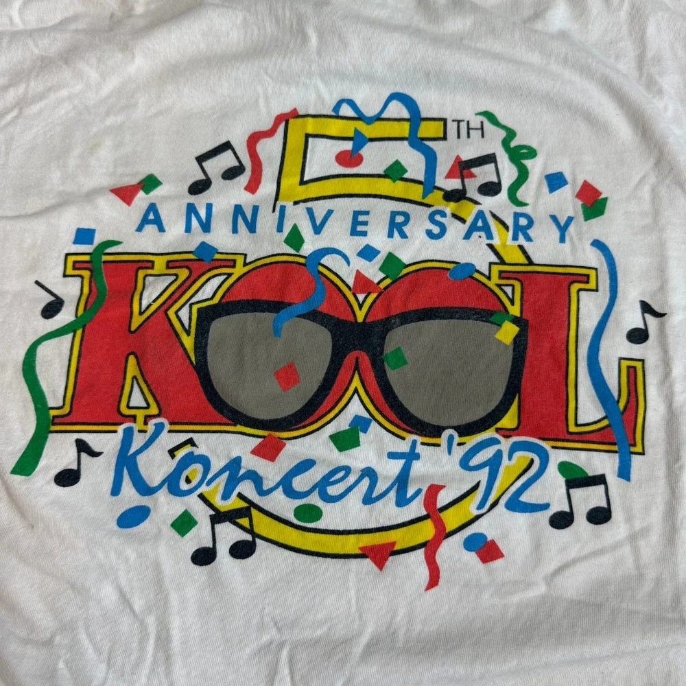 Vintage 92 Kool‎ Koncert 5th Anniversary T-Shirt XXL Denver Radio promo